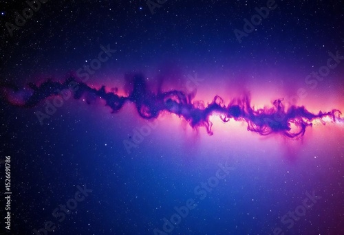Stunning night sky banner, vibrant stars, cosmic dust, galaxy swirls,  black,  banner design
