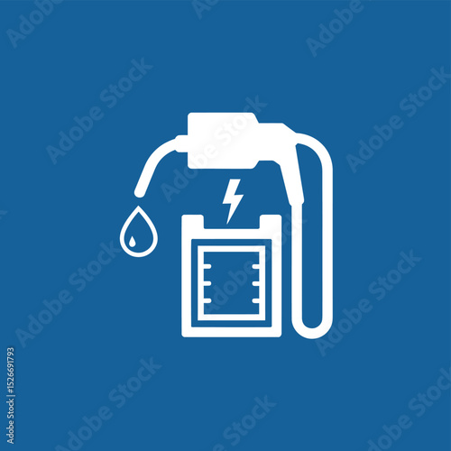 vector icons to vehicle fueling and charging a gasoline pump, an electric vehicle plug hydrogen mole