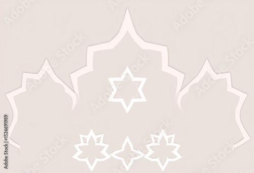 Blank Islamic geometric shape templates, vector illustrations for design projects,  geometric,   background design