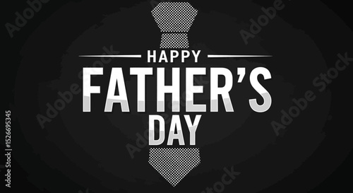 Happy Father's Day Greeting with Necktie Design