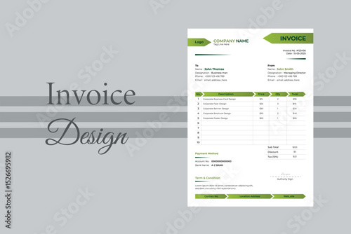 Business invoice vector design template