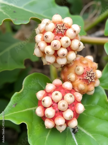 Seeds and fruits of the endemic Arum pictum, Sardinia, Italy. photo
