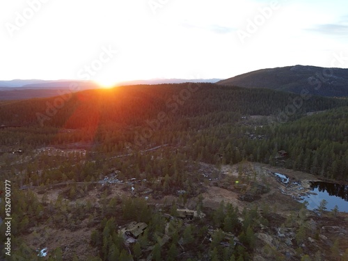 sunset in the mountains