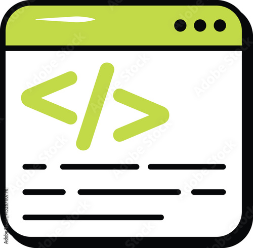 Web Development and Web Services Color Outline Icons and Illustration Pack