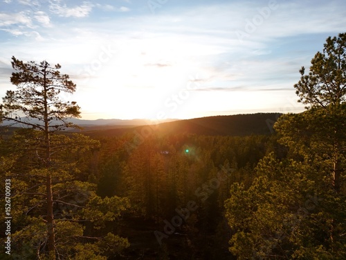 sunset in the mountains