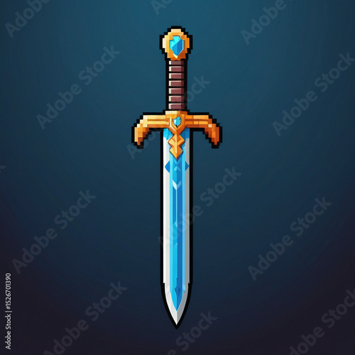 Magic Sword Graphic for Video Game UI or Fantasy Design

