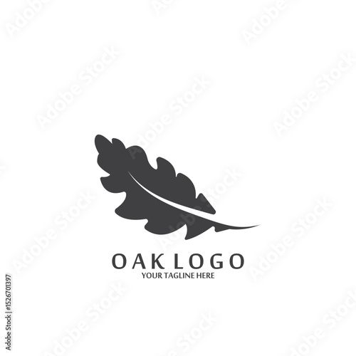 oak leaf logo and vector template