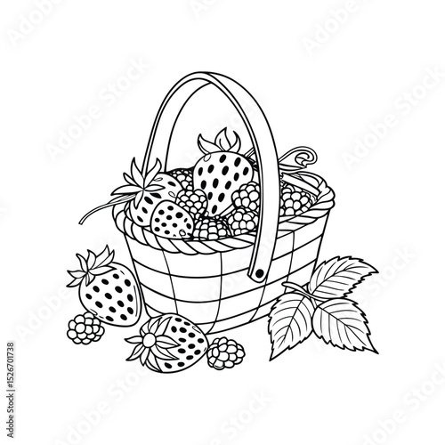 Tropical and Subtropical Fruits Coloring Book for Kids