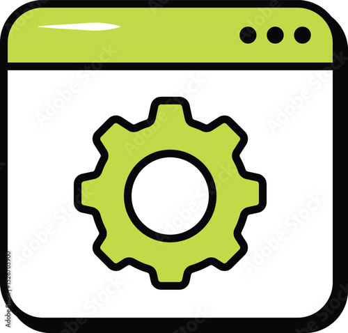 Web Development and Web Services Color Outline Icons and Illustration Pack
