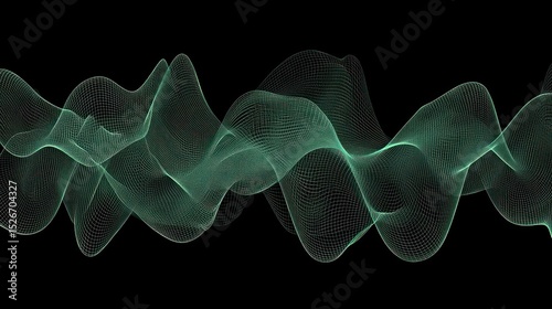 Abstract wave-like design with a mesh texture.