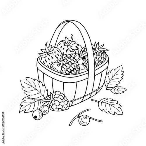 Tropical and Subtropical Fruits Coloring Book for Kids