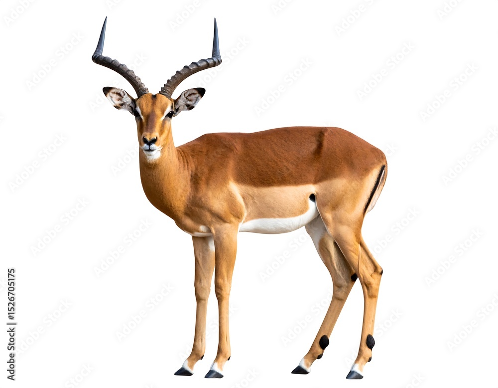 Fototapeta premium Impala Antelope with African Wildlife.