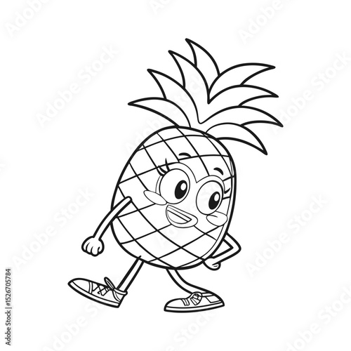 Tropical and Subtropical Fruits Coloring Book for Kids