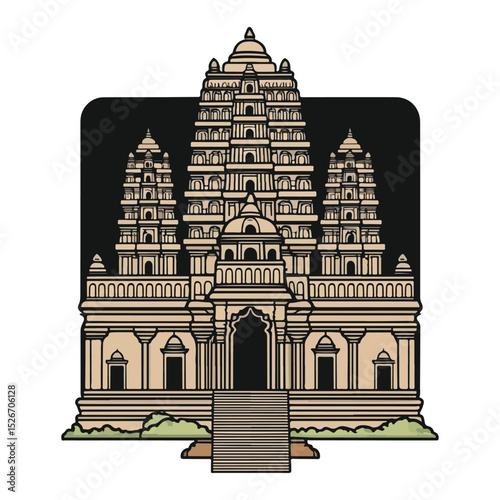 Clean Design Temple Icons Set for Creators