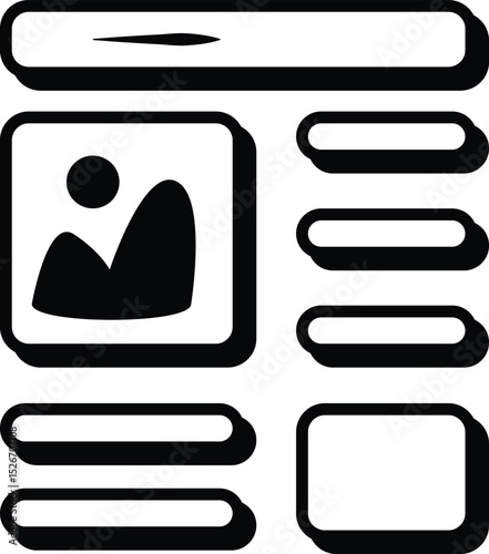 Set Of Web Development and Web Services Glyph Icons and Illustration Pack