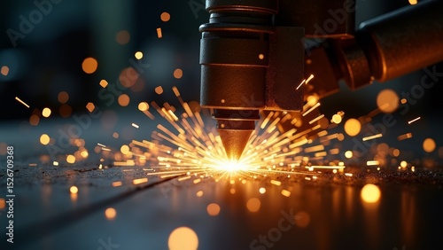 Metal cutting spark technology diagram