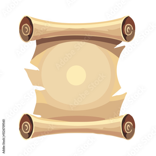 Antique parchment scroll, tan colored, represents historical document with room to copy
