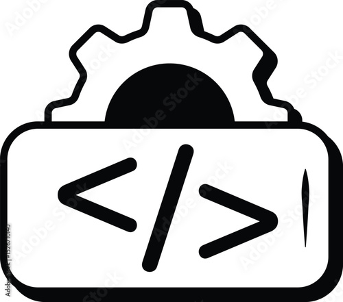 Set Of Web Development and Web Services Glyph Icons and Illustration Pack