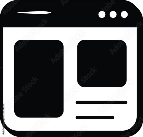 Set Of Web Development and Web Services Glyph Icons and Illustration Pack