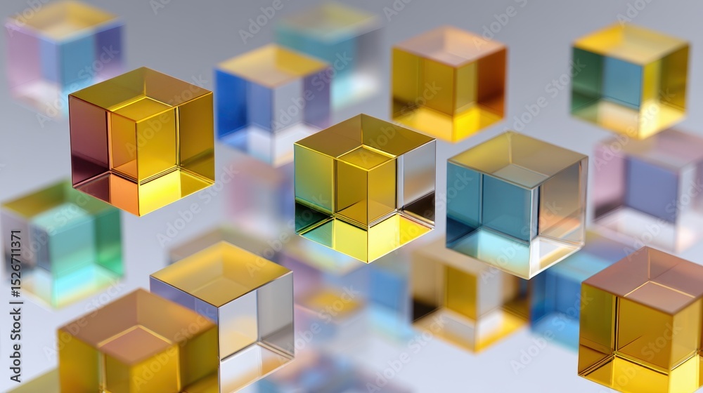 Obraz premium Glass Cube-Based 4D Optical Data Storage Device