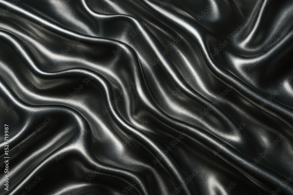 Fototapeta premium Fluidity and elegance merge in this smooth fabric with a metallic sheen symbolizing adaptability and transition