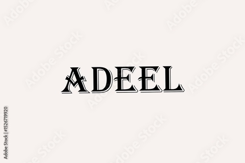 Adeel name with beautiful plan font