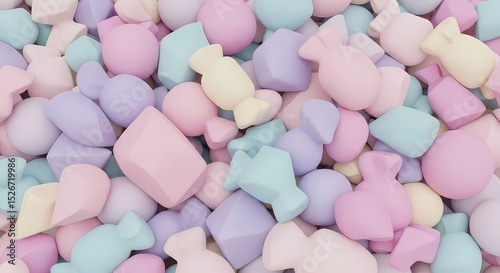 Pastel Candy Dreamscape: Sweet Treats for Playful Designs