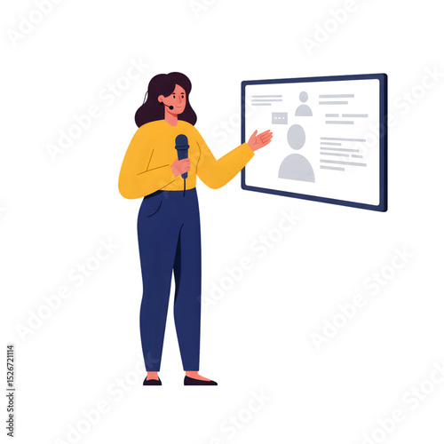 Woman giving presentation (2)