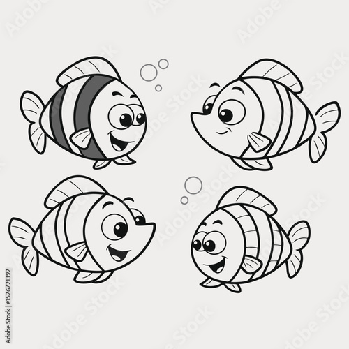 Fish silhouette logo design