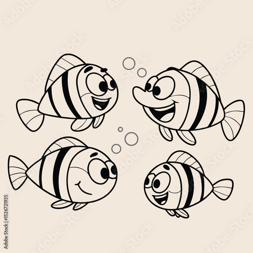 Fish silhouette design and  logo design