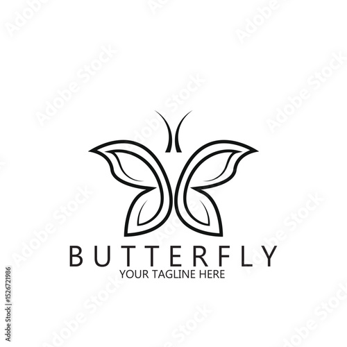 butterfly abstract vector logo template