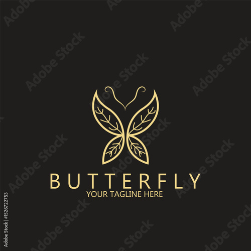 butterfly abstract vector logo template