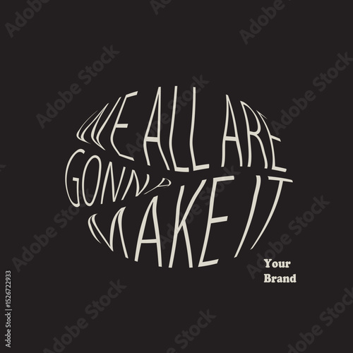 Motivational Quote Typography with Wavy Distorted Effect