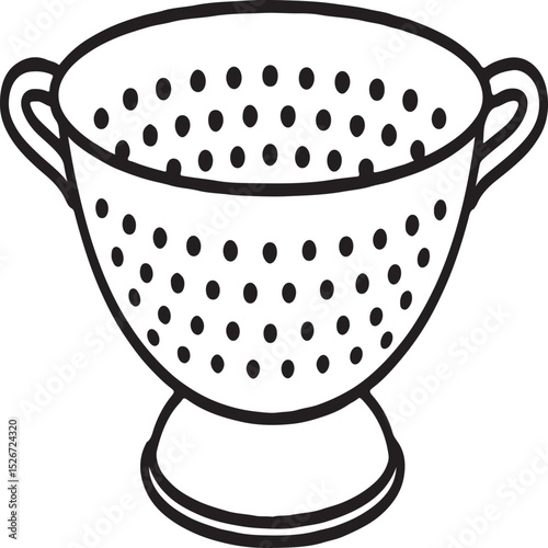 vector illustration of a strainer.