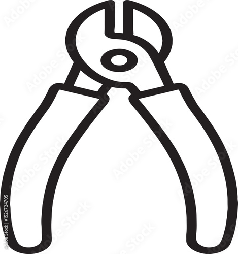 vector art of wire cutter.