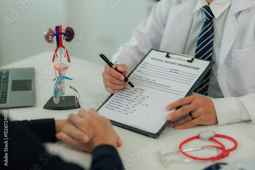 A doctor provides professional consultation on erectile dysfunction, discussing treatment options and offering close, supportive care for the patient’s well-being.