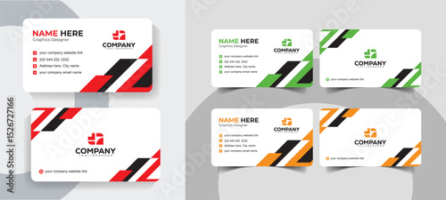Professional Business Card Design Template for Branding and Identity. Modern, professional business card design with minimalist style.