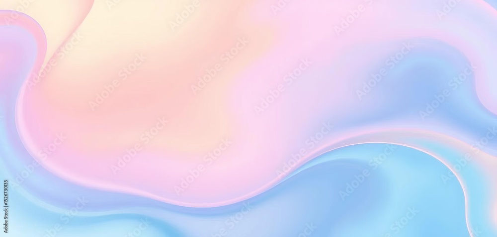 Obraz premium Soft pastel swirls in abstract minimalist design, vector background, trendy, vector