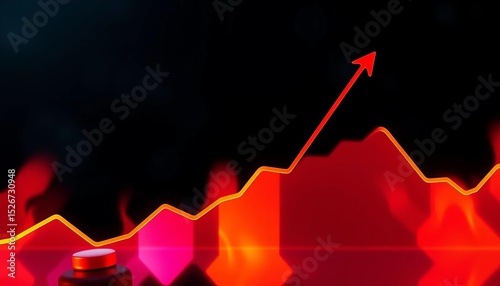 Steep downward trending line graph illustrating financial crisis,  depression,  business fall