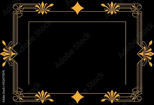 Elegant minimalist Art Deco frames, borders, and vector templates for luxury designs,  white,  style