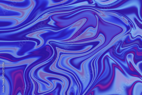 Abstract Swirling Liquid Neon Blue Purple Background