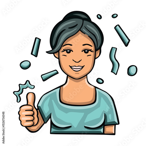 Symbol woman congratulation color illustration vector