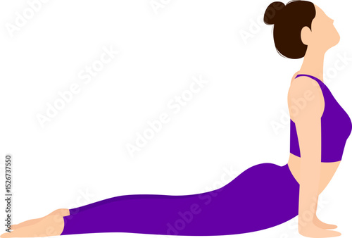 yoga poses color flat illustration design