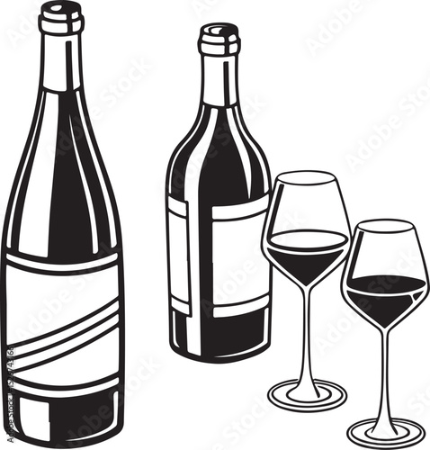 Silhouette bottles