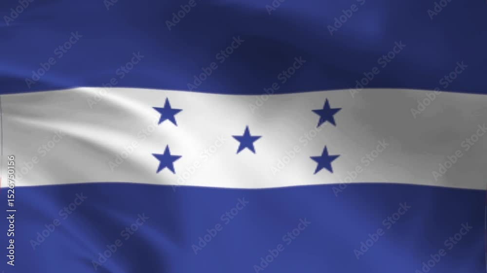  Honduras Flag Fullscreen Waving High-quality fullscreen animation of the Honduran flag waving. Perfect for educational content, national celebrations, and projects related to Honduras.