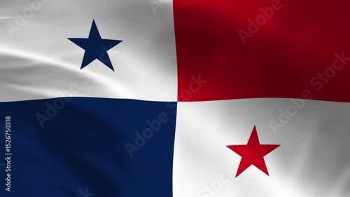 Panama Flag Fullscreen Waving animation of the waving flag of Panama. Captures motion in detail, ideal for cultural, historical, or international media productions.