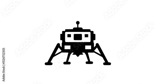 A robot is standing on a white background