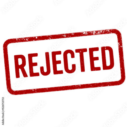 Rejected stamp icon in clean outline style for denial status.