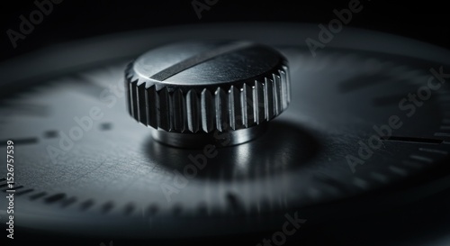 Metallic knob detail macro