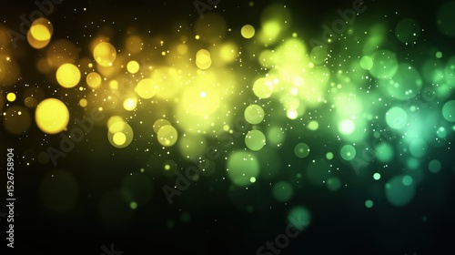 Energy stream in green and yellow hues